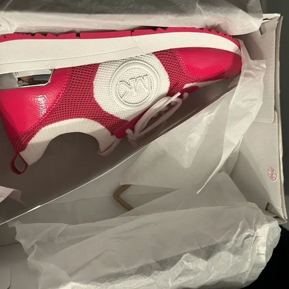 Michael Kors Fuchsia and White Sneakers - Picture 2 of 4